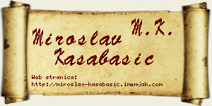 Miroslav Kasabašić vizit kartica
